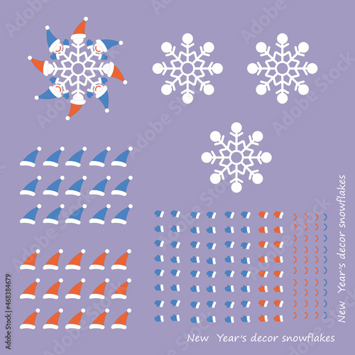 snowflakes cet,christmas,decor,ctikers,vector
