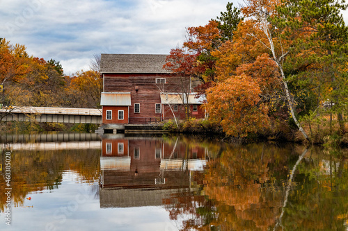 Fall colors at Dells Mill Pond photo