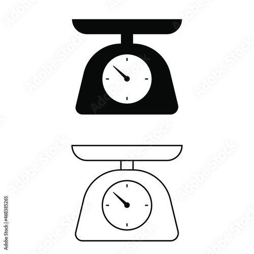 Scale icon vector. weight illustration sign. weigher symbol. weigh logo.