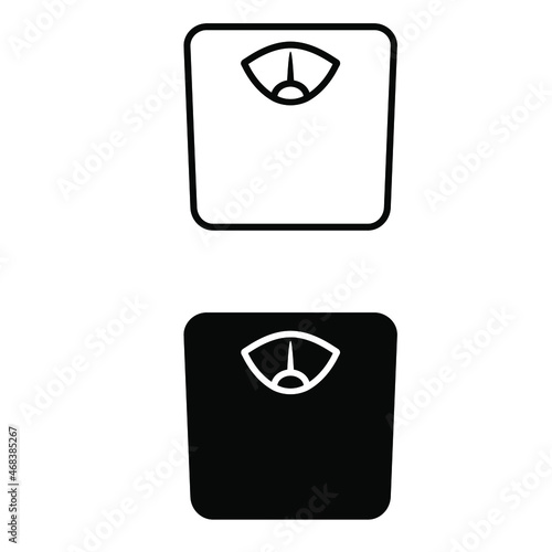 Scale icon vector. weight illustration sign. weigher symbol. weigh logo.