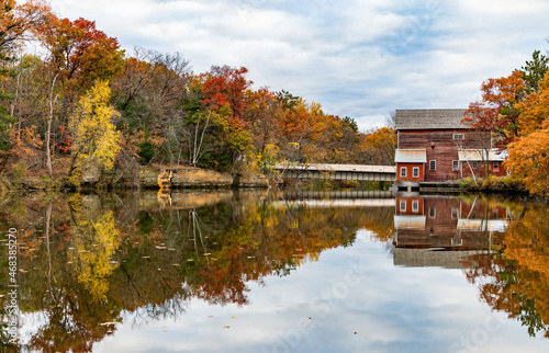 Fall colors at Dells Mill Pond photo
