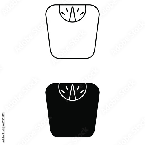 Scale icon vector. weight illustration sign. weigher symbol. weigh logo.