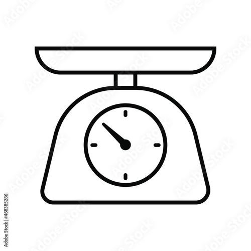 Scale icon vector. weight illustration sign. weigher symbol. weigh logo.