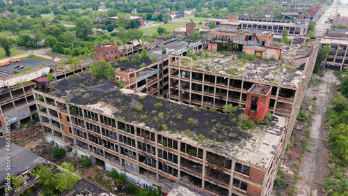 Abandoned Packard Automotive Plant in Detroit, Michigan photo