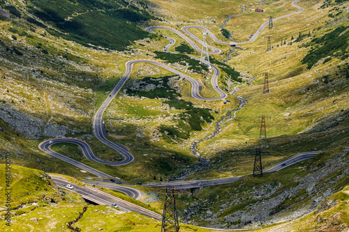 The transfaragasan road in the carpathian of romania photo