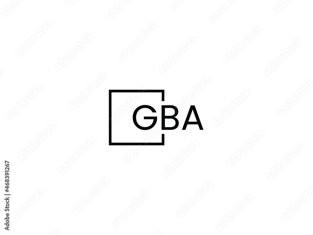 GBA Letter Initial Logo Design Vector Illustration