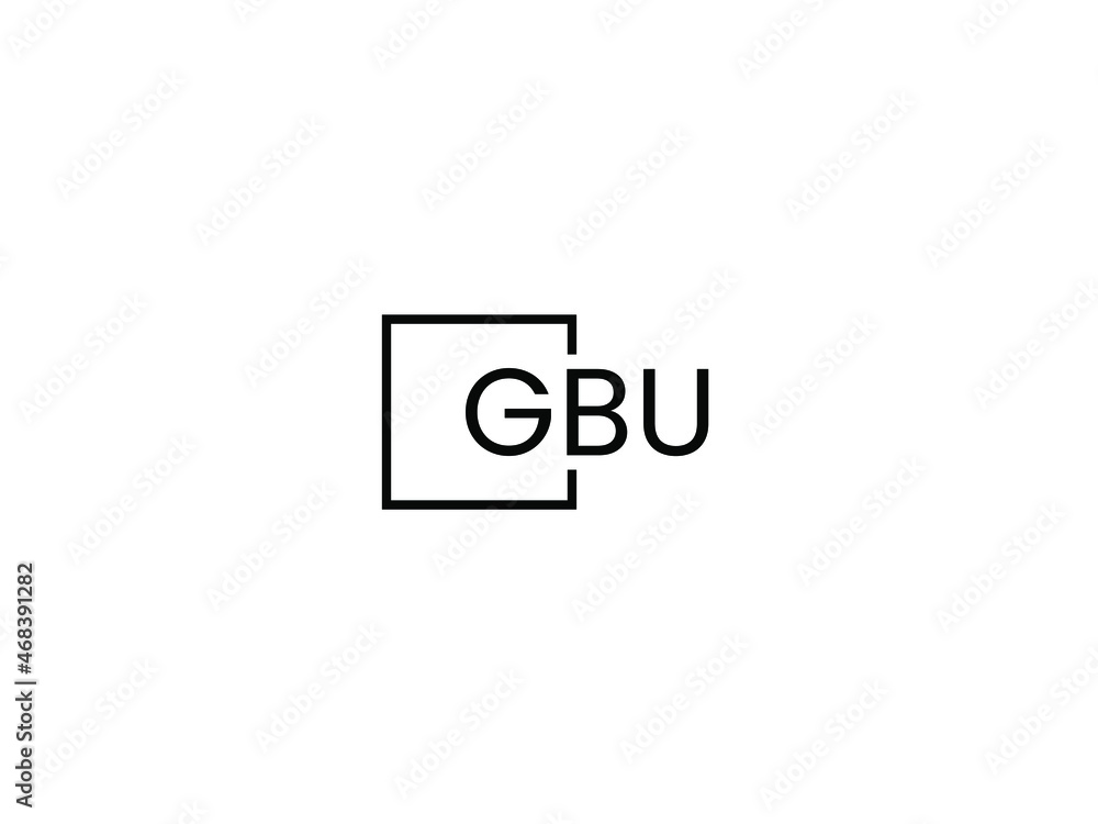 GBU Letter Initial Logo Design Vector Illustration GBU Letter Initial Logo Design Vector Illustration