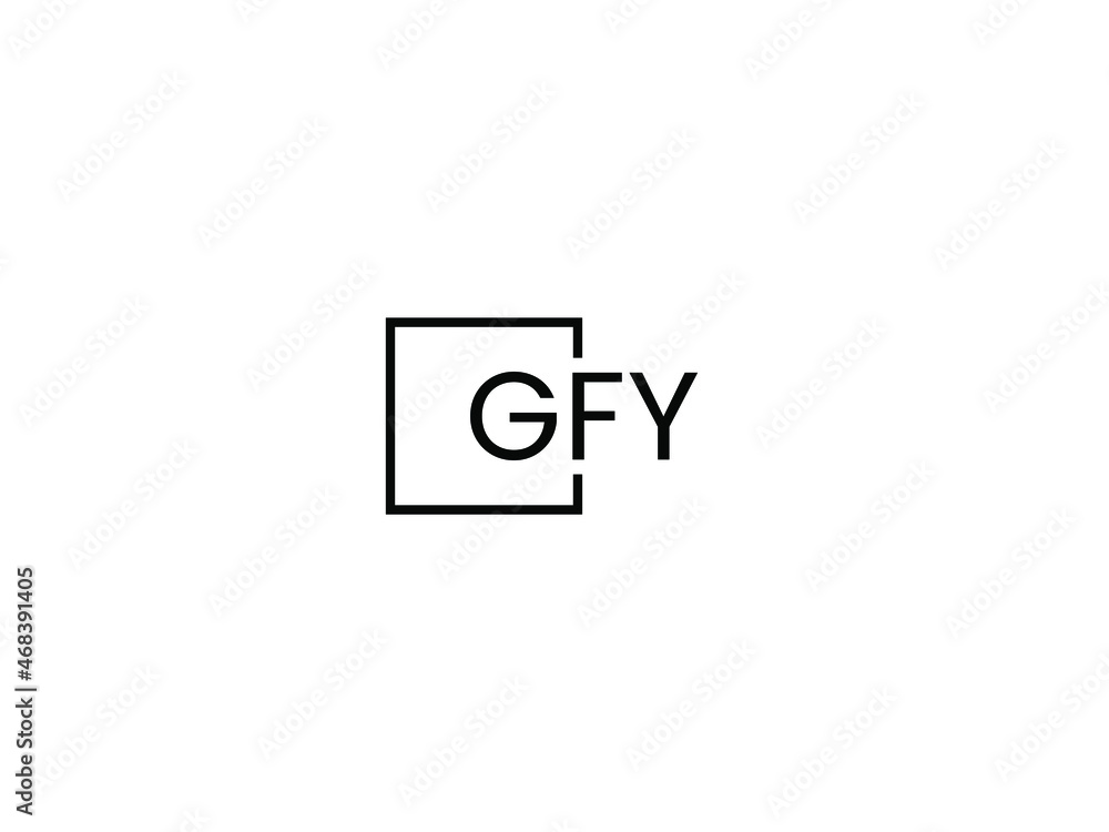 Fototapeta premium GFY Letter Initial Logo Design Vector Illustration