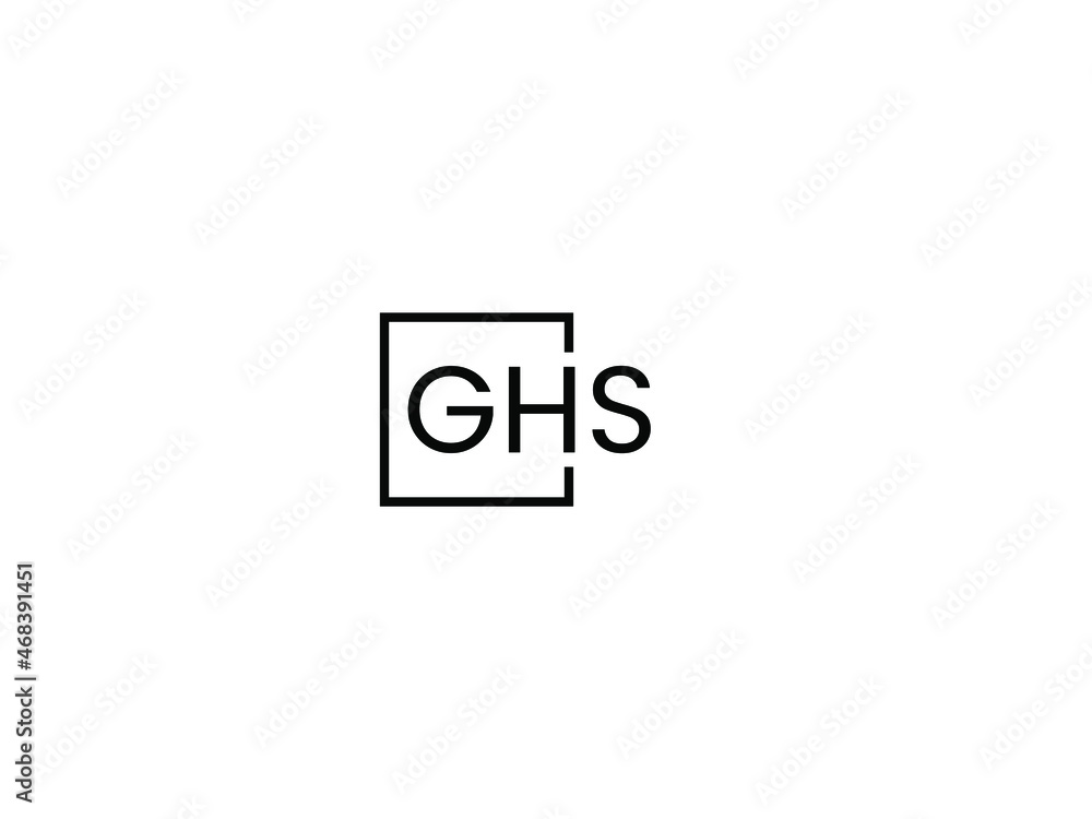GHS Letter Initial Logo Design Vector Illustration GHS Letter Initial Logo Design Vector Illustration