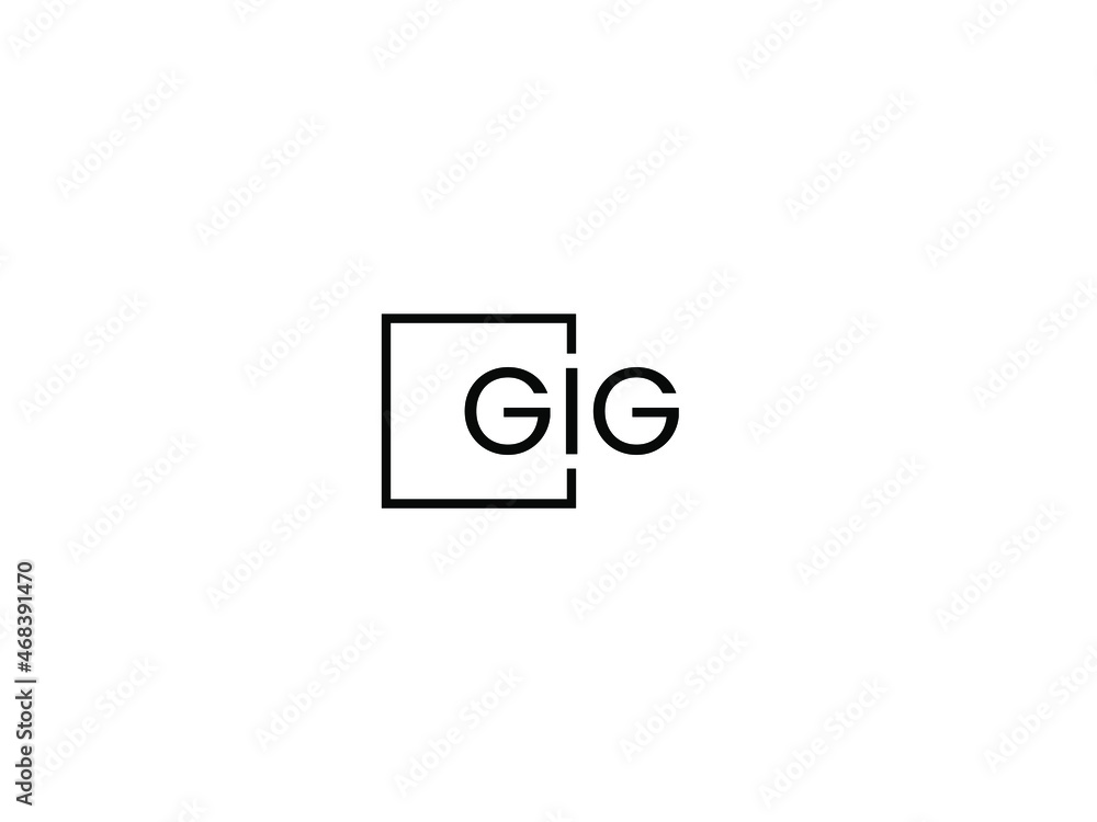 GIG Letter Initial Logo Design Vector Illustration GIG Letter Initial Logo Design Vector Illustration