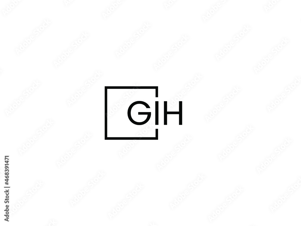 GIH Letter Initial Logo Design Vector Illustration GIH Letter Initial Logo Design Vector Illustration