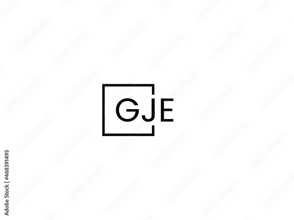 GJE Letter Initial Logo Design Vector Illustration GJE Letter Initial Logo Design Vector Illustration