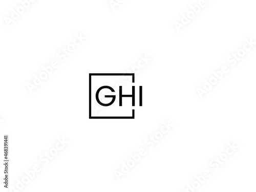 GHI Letter Initial Logo Design Vector Illustration