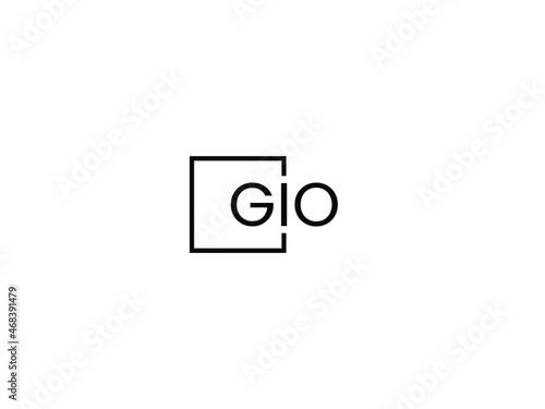 GIO Letter Initial Logo Design Vector Illustration