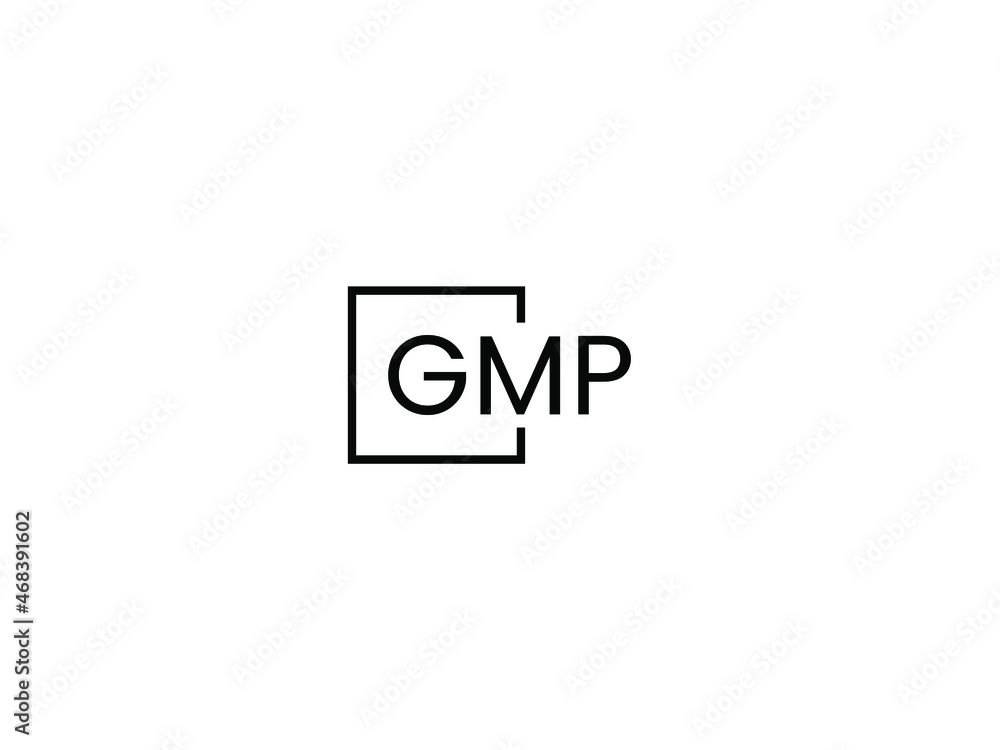 GMP Letter Initial Logo Design Vector Illustration GMP Letter Initial Logo Design Vector Illustration