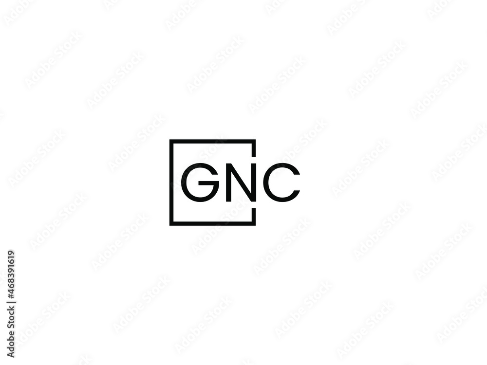 GNC Letter Initial Logo Design Vector Illustration GNC Letter Initial Logo Design Vector Illustration