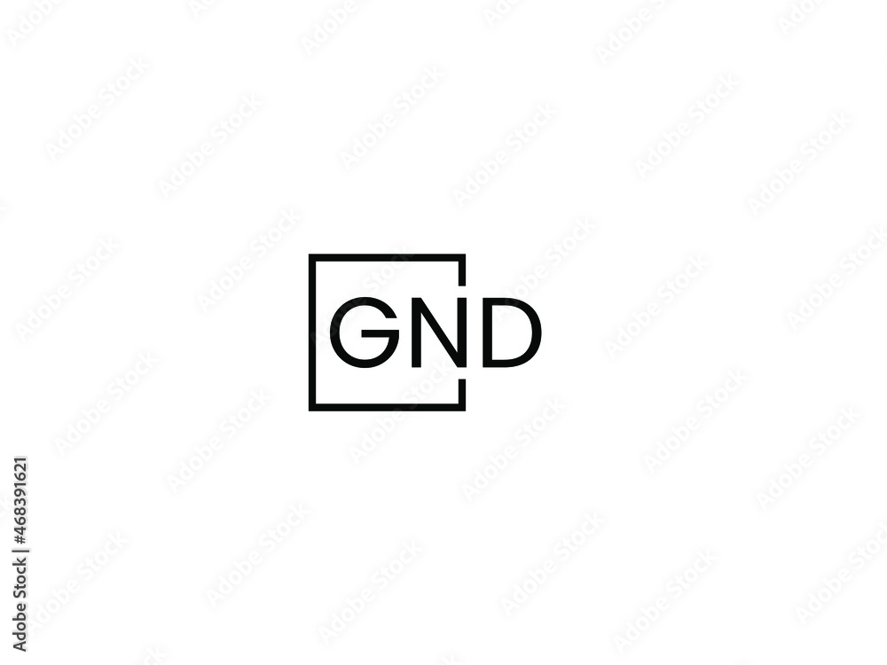 GND Letter Initial Logo Design Vector Illustration GND Letter Initial Logo Design Vector Illustration