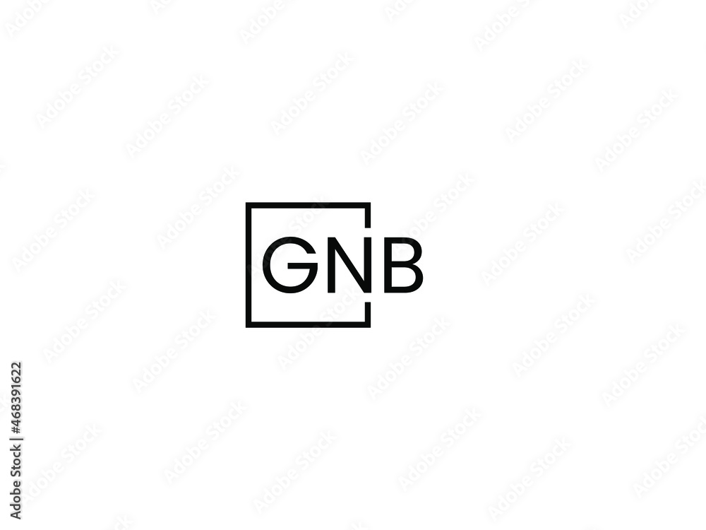 GNB Letter Initial Logo Design Vector Illustration GNB Letter Initial Logo Design Vector Illustration