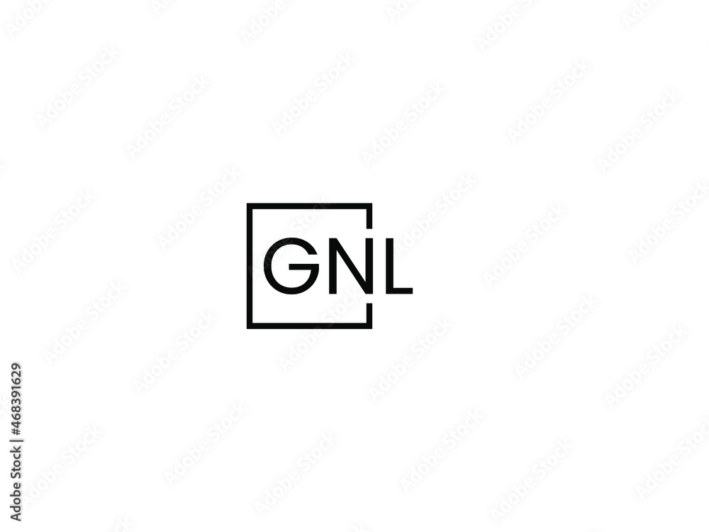 GNL Letter Initial Logo Design Vector Illustration GNL Letter Initial Logo Design Vector Illustration