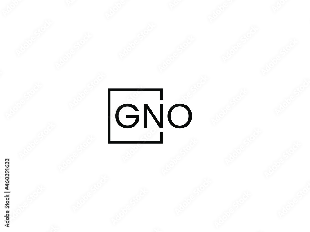 GNO Letter Initial Logo Design Vector Illustration GNO Letter Initial Logo Design Vector Illustration