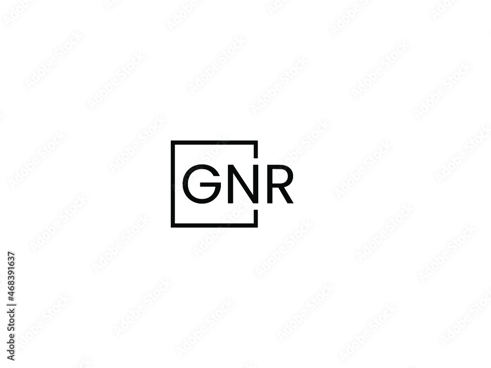 GNR Letter Initial Logo Design Vector Illustration GNR Letter Initial Logo Design Vector Illustration