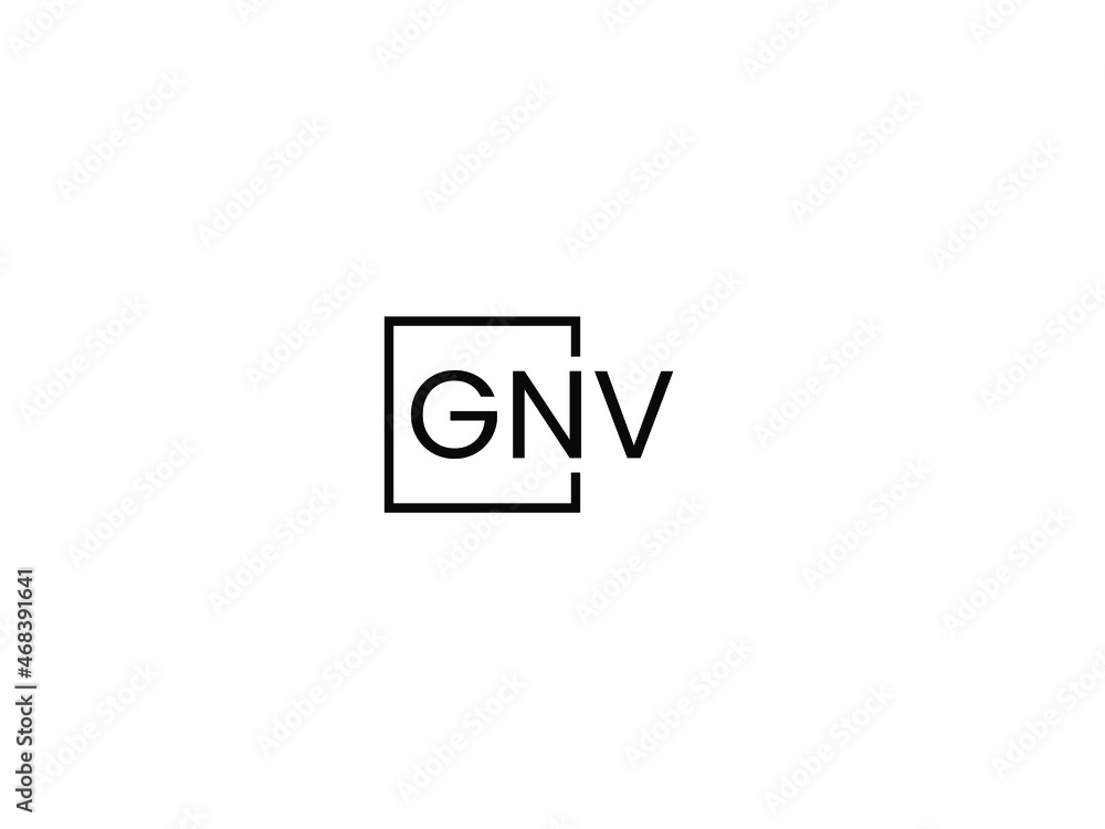 Obraz premium GNV Letter Initial Logo Design Vector Illustration
