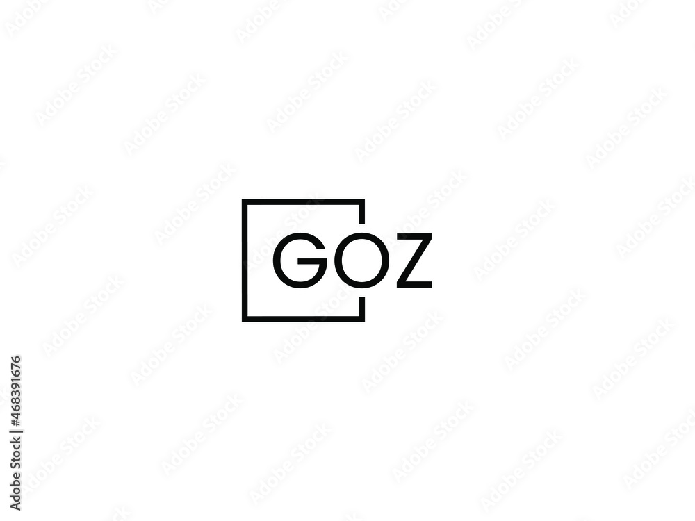 GOZ Letter Initial Logo Design Vector Illustration GOZ Letter Initial Logo Design Vector Illustration