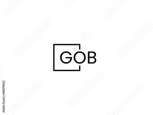 GOB Letter Initial Logo Design Vector Illustration
