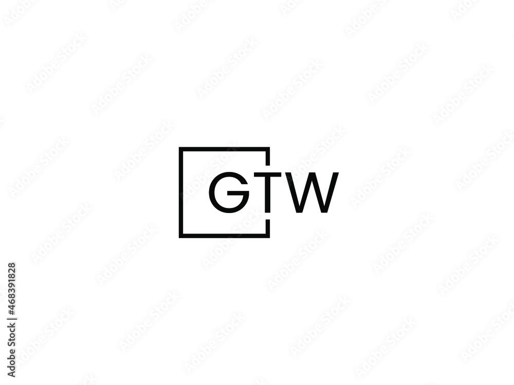 Obraz premium GTW Letter Initial Logo Design Vector Illustration