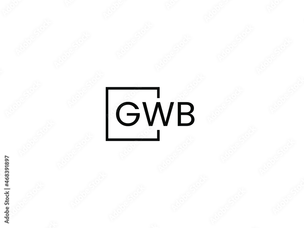 Obraz premium GWB Letter Initial Logo Design Vector Illustration