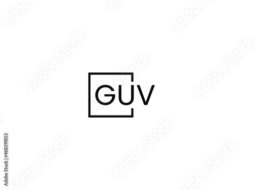 GUV Letter Initial Logo Design Vector Illustration