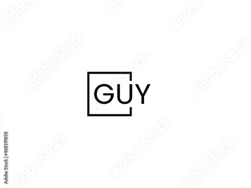 GUY Letter Initial Logo Design Vector Illustration