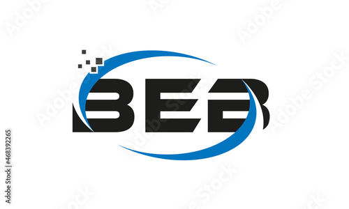dots or points letter BEB technology logo designs concept vector Template Element photo