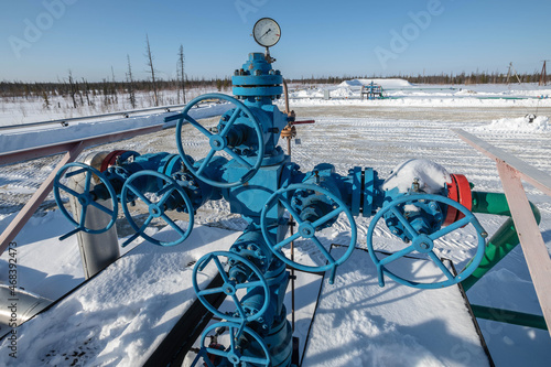 Wallpaper Mural bushes of gas wells wells in winter
 Torontodigital.ca