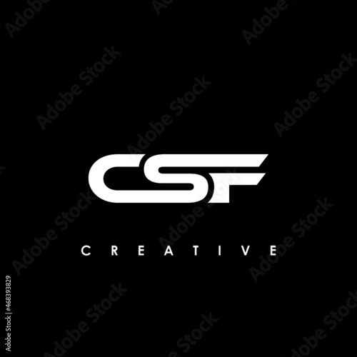 CSF Letter Initial Logo Design Template Vector Illustration photo