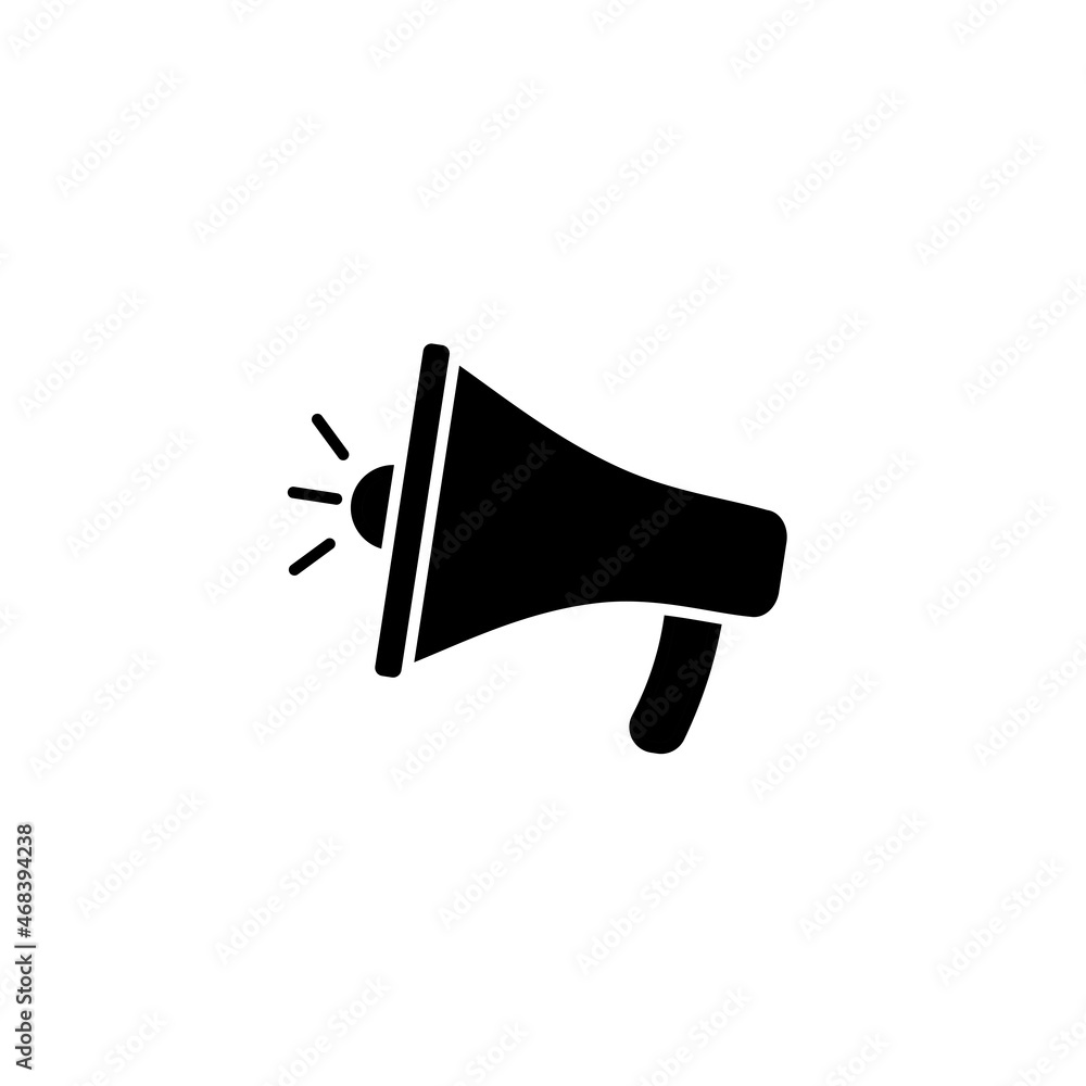 Megaphone Isolated Flat Web Mobile Icon Vector Sign Symbol Button Element Silhouette EPS 10 Megaphone Isolated Flat Web Mobile Icon Vector Sign Symbol Button Element Silhouette EPS 10