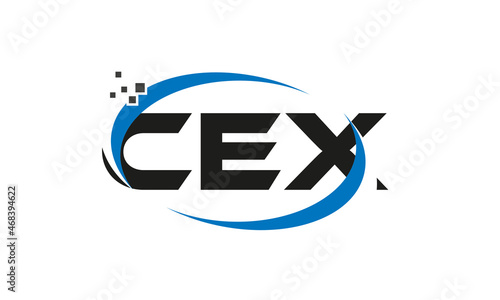 dots or points letter CEX technology logo designs concept vector Template Element photo