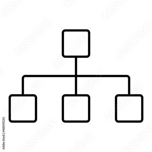 organization chart line icon