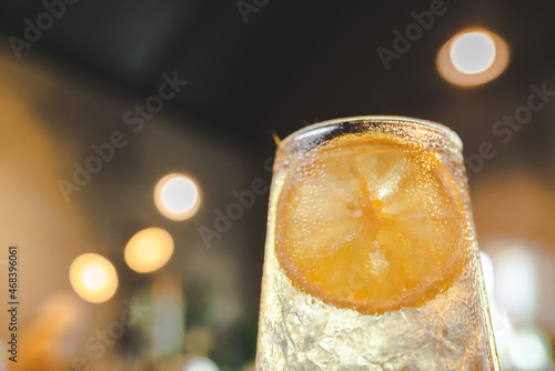 cold drink orange soda with...