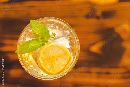 cold drink orange soda with...