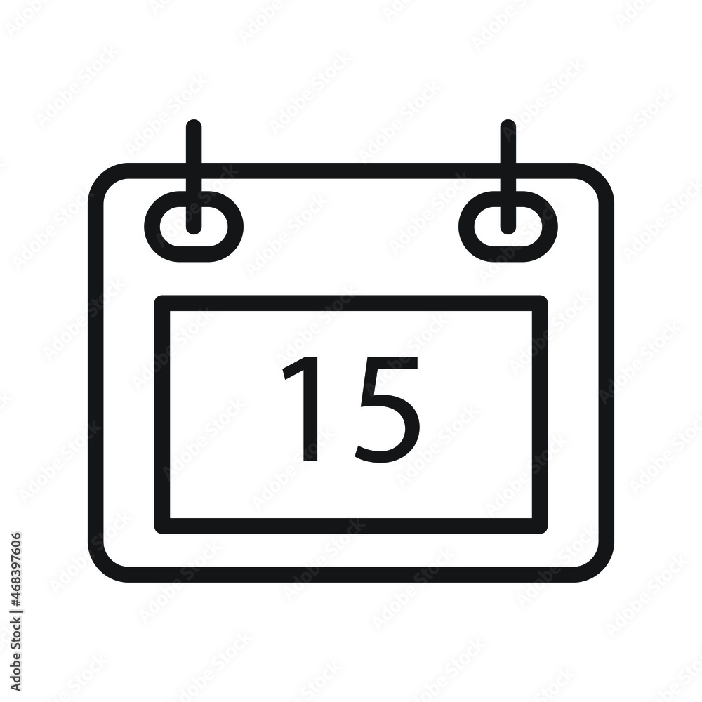 Calender Office Icon vector Line on white background image for web, presentation, logo, Icon Symbol. Calender Office Icon vector Line on white background image for web, presentation, logo, Icon Symbol.