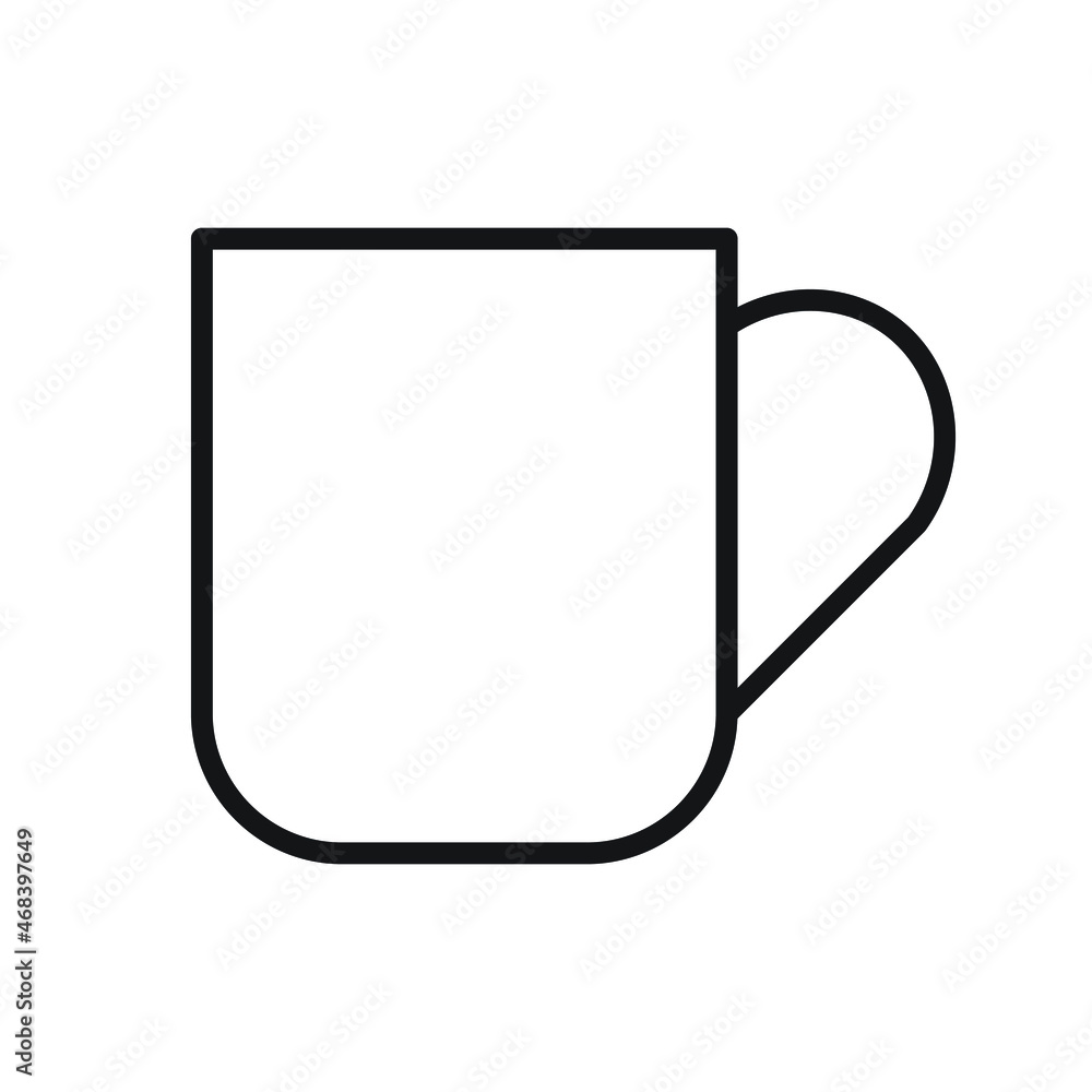 Glass Cup Office Icon vector Line on white background image for web, presentation, logo, Icon Symbol. Glass Cup Office Icon vector Line on white background image for web, presentation, logo, Icon Symbol.