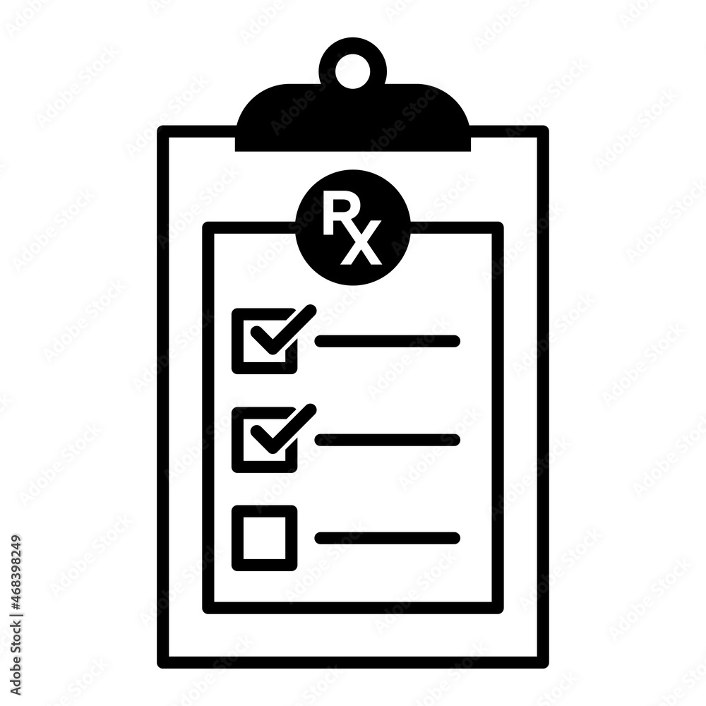 Fototapeta premium Medical Report Icon Vector On Trendy Design.