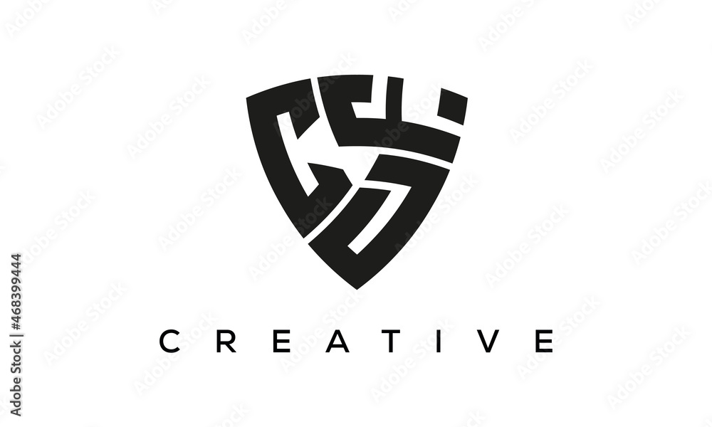 CDF letters logo, security Shield logo vector CDF letters logo, security Shield logo vector