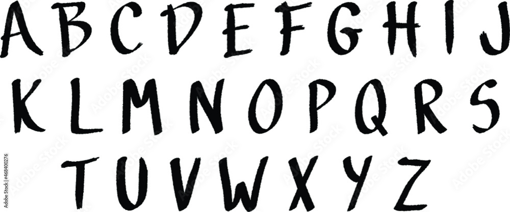 Brush Calligraphy Letter Alphabet Clipart Set Brush Calligraphy Letter Alphabet Clipart Set