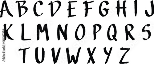 Brush Calligraphy Letter Alphabet Clipart Set