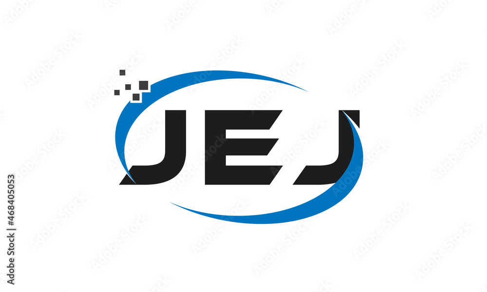 dots or points letter JEJ technology logo designs concept vector Template Element - obrazy, fototapety, plakaty 