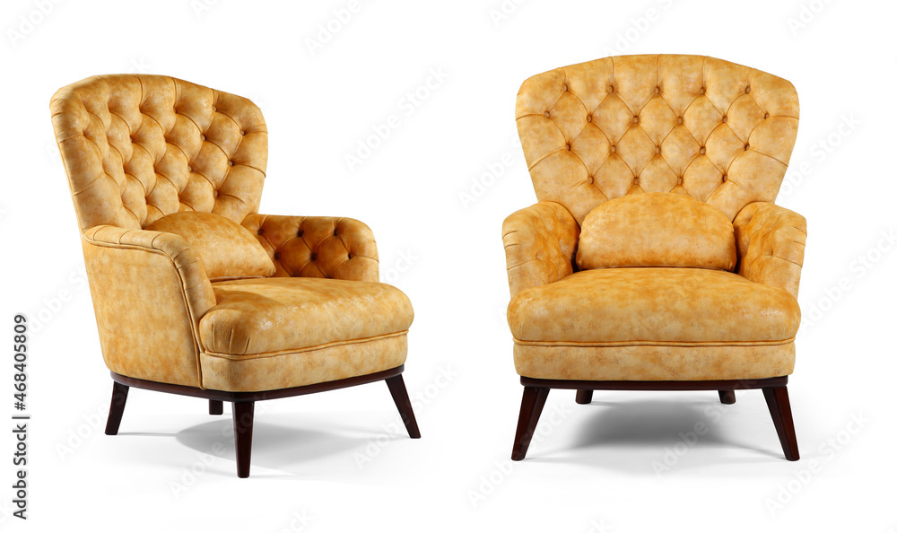 Fototapeta premium armchair different angles isolated on a white background .