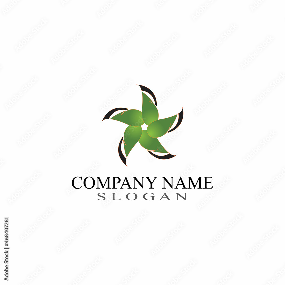 Leaf Nature Logo Design Template Vector Leaf Nature Logo Design Template Vector