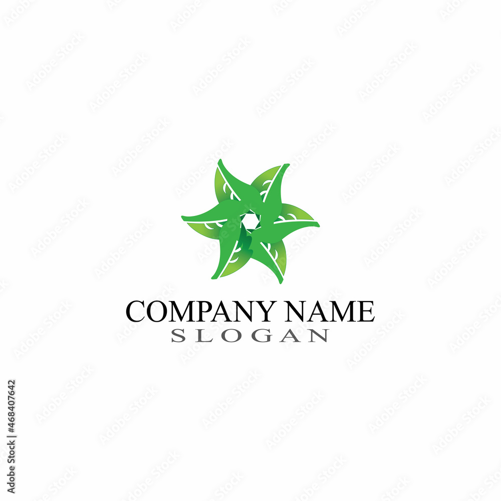 Leaf Nature Logo Design Template Vector Leaf Nature Logo Design Template Vector